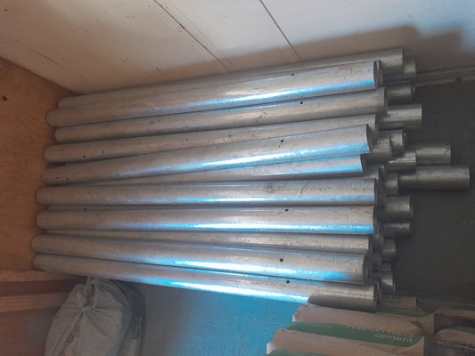 Galvanized steel poles round tubing